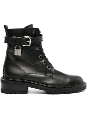 Black calf leather military boots VIA ROMA 15 | 4038NERO